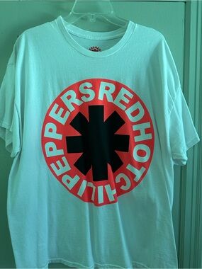 Red Hot Chili Peppers Logo Short Sleeve Tee - White